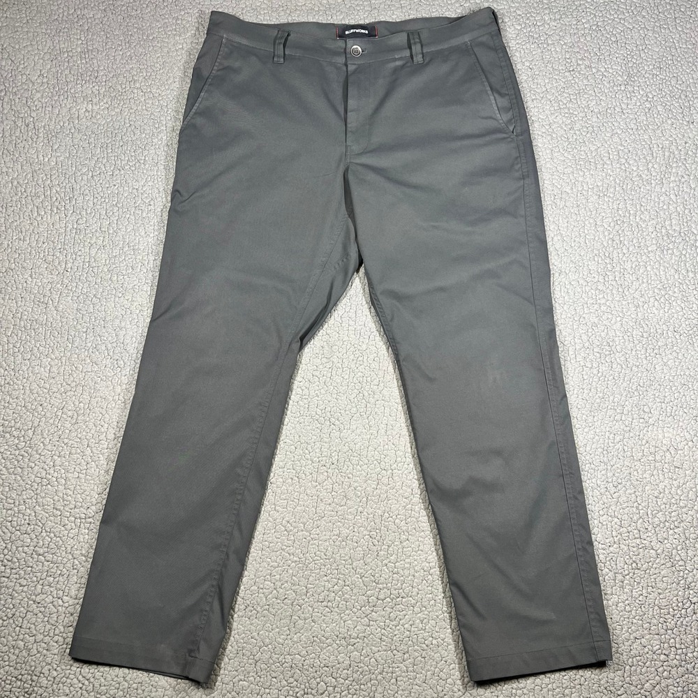 Bluffworks Ascender Pants Regular Fit Mens 36x30 Gray Travel Technical